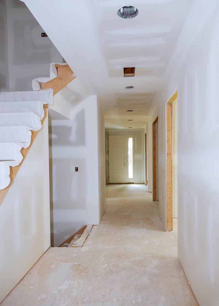 Drywall work in progress, TurnKey Sheetrock crew serving Baton Rouge